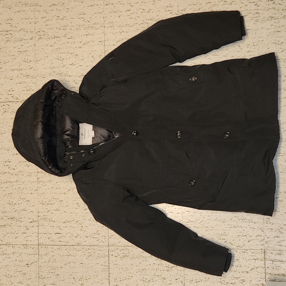 Woolrich Black Duck Down Filled Full Zip Winter Jacket
